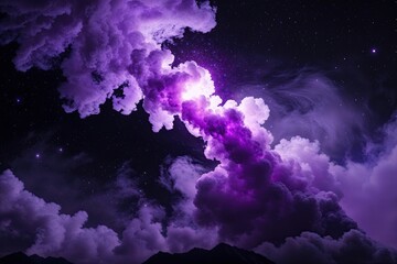 Captivating Intense Purple Light Phenomenon in Black Space