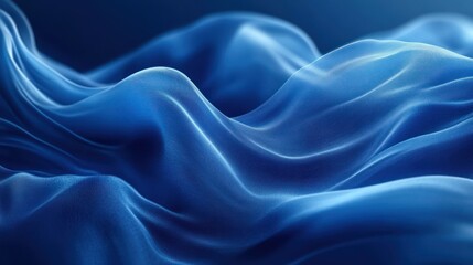 Fototapeta premium Soft gradient lines flowing across a deep blue background