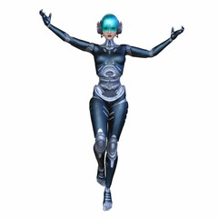 サイバーウーマン　3DCGレンダリング
