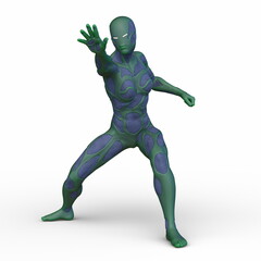 男性サイボーグ　3DCGレンダリング