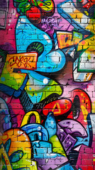 Bold, Vibrant Urban Slang - A Representation of Graffiti Culture and Street Art