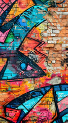 Bold, Vibrant Urban Slang - A Representation of Graffiti Culture and Street Art