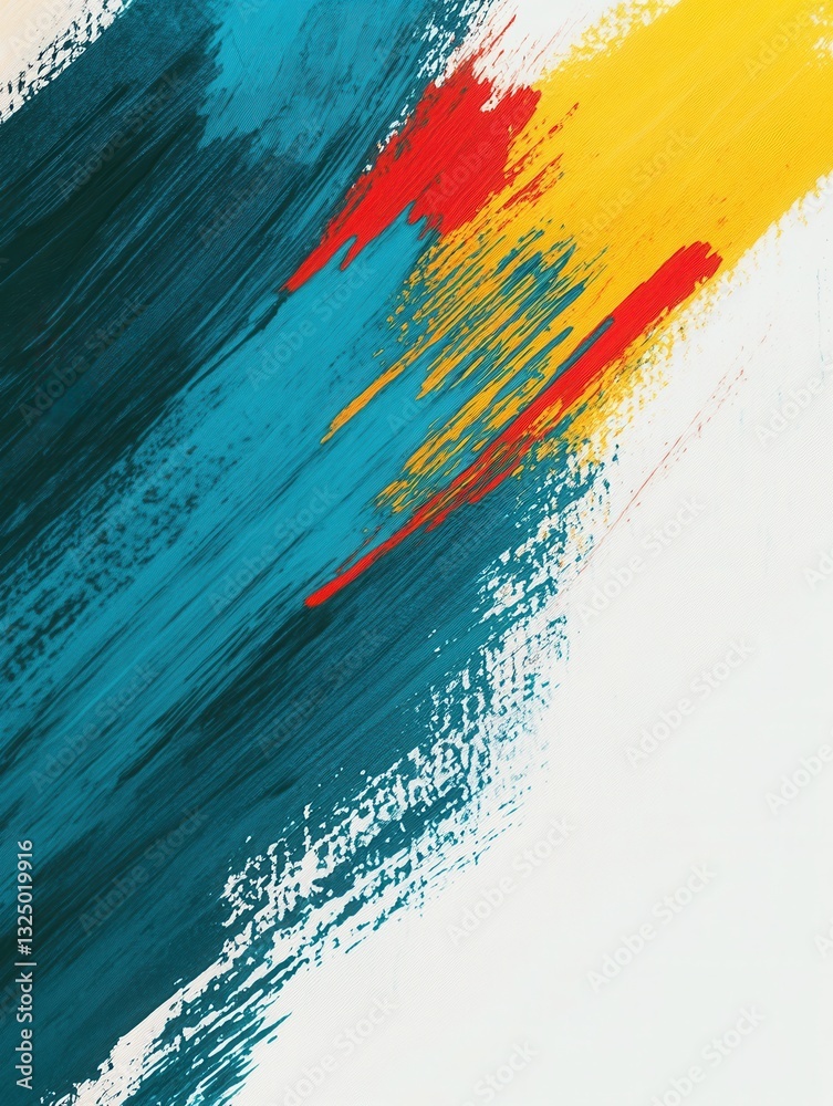 Poster bold paint strokes in vibrant colors enhance creative expression and inspire artistic pursuits with 