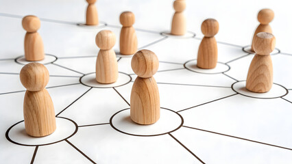 Obraz premium social network connection