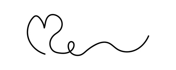 love Heart line art. Hand drawn heart icon. heart sketch doodle . Line border heart shape. SVG
