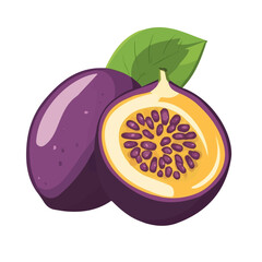 Maracuja Fruit Icon | Bold & Stylish Digital Illustration.
