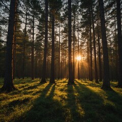 morning in the forest