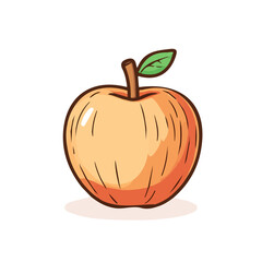 Wood Apple Icon – Vector Illustration of the Unique Tropical Fruit

