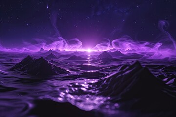 Radiant Purple Flare Exploring the Depths of Darkness