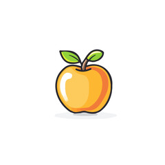 Apple Icon – Simple and Clean Design Vector Illustration
