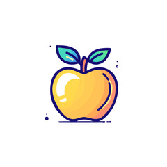 Apple Icon – Simple and Clean Design Vector Illustration
