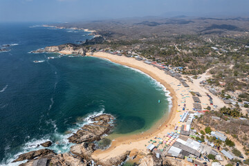 El Faro de Bucerias beach in the municipality of Aquila, Michoacan, Mexico. buserias, vuserias, vucerias.