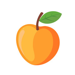 Apricot Icon – Simple and Clean Design, Vector Illustration, Fruit Design, Apricot Symbol, Healthy Food Icon, Minimalistic Style, Natural Elements, Fresh Fruit, Organic Design, Creative Graphic, Healt