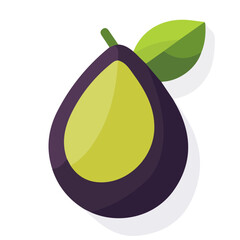 Avocado Icon – Simple and Clean Design, Minimalistic Vector Illustration, Healthy Avocado Symbol, Organic Fruit Design, Fresh Food Icon, Modern Digital Artwork, Flat Design Illustration, Natural Eleme