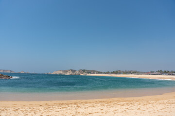 El Faro de Bucerias beach in the municipality of Aquila, Michoacan, Mexico. buserias, vuserias, vucerias.