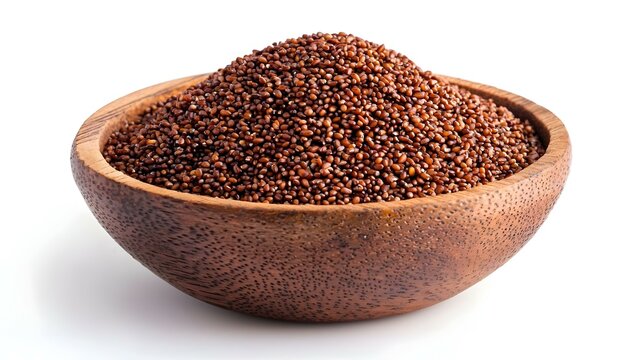 pile of red finger millet or ragi raagi nachni