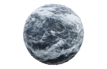 Realistic Ocean Sphere with Waves and Turbulent Water Surface