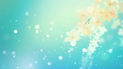Creamy blue green fresh Spring background.