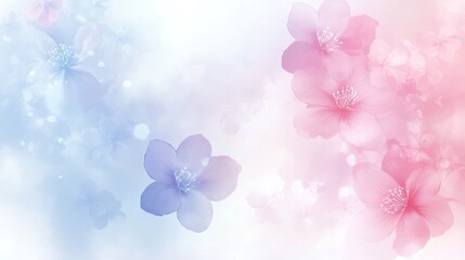 Beautiful background template made of Spring flowers.