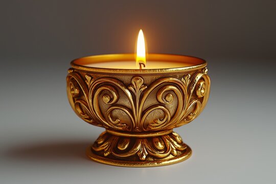golden candle holder