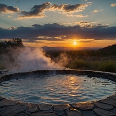Fototapeta premium hot springs yellowstone