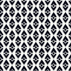 Paint brush rhombuses ornament. Seamless lozenges pattern. Hand drawn diamonds backdrop. Tiles wallpaper. Ethnic motif. Geometric background. Digital paper. Geometrical textile print. Vector art work