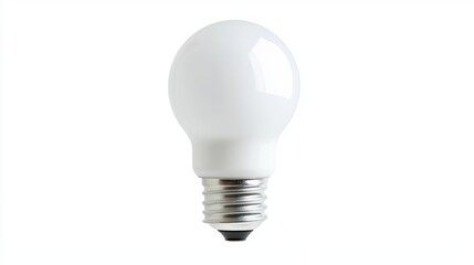 A compact LED bulb with an E screw base, isolated on white