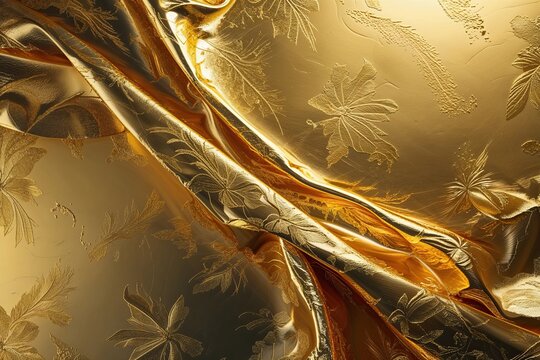 Luminous Gold Texture with Subtle Dark Borders for Sophisticated Background