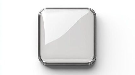 Obraz premium A smart touch panel switch with a glass finish on a white background