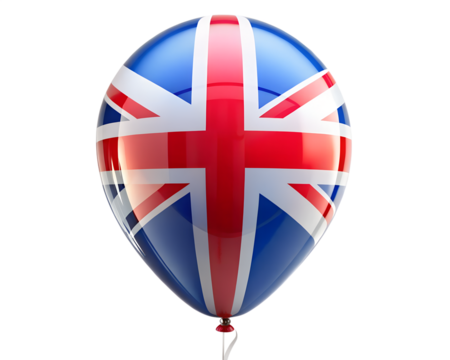 united kingdom flag on white background