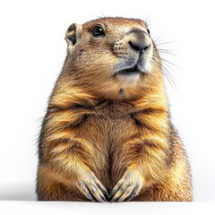 Closeup view of cute groundhog