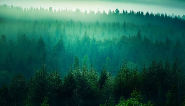 abstract deep dark gradient background green shaded effect blurred forest deep pine colours