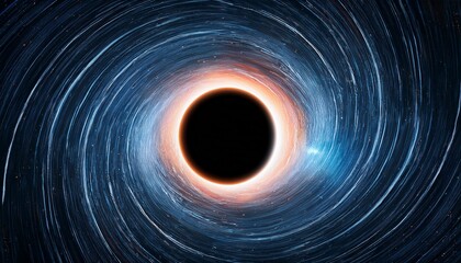 black hole in deep space illustration