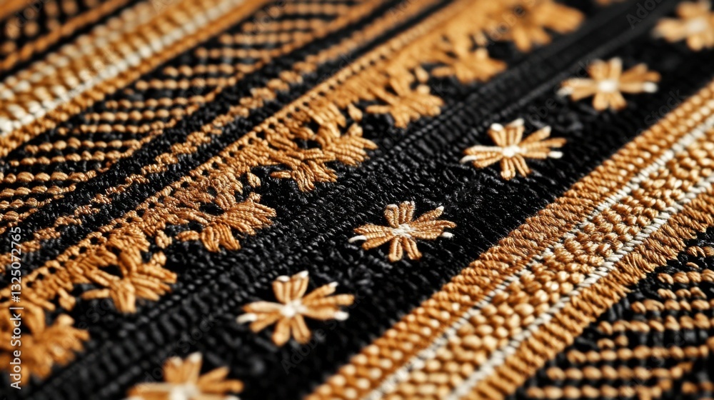 Wall mural handcrafted tablecloth with intricate patterns and details