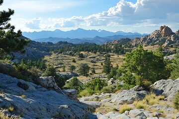 Fototapeta premium craggy arizona ridge flat embodies rock structures dry terrain and calm majesty of desert’s power via its bold stance and solitude 