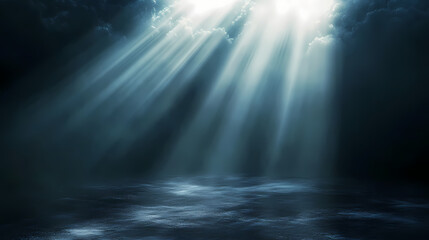 Obraz premium Bright light beams across dark surface. Mystical Rays. Illustration