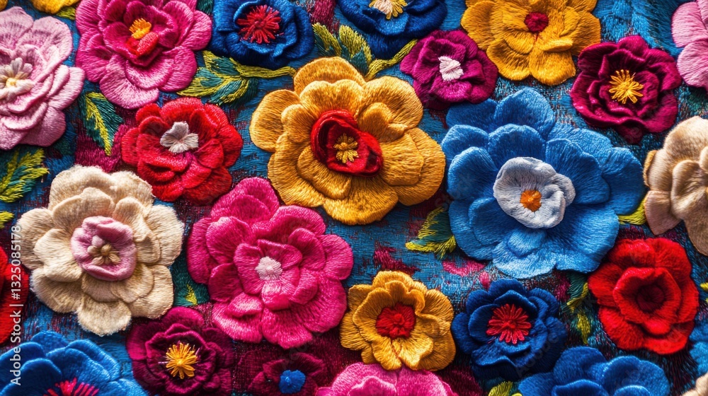 Canvas Prints vibrant tapestry with intricate floral patterns