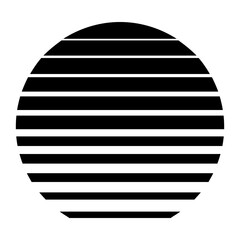 Sun, sunset - Retrowave style icon