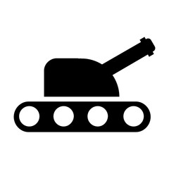 Mililtary tank icon - Solid style
