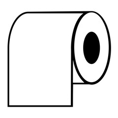Toilet paper roll icon - Outline style