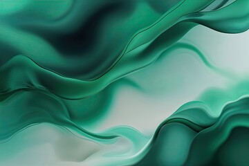 Obraz premium Lush Emerald and Jade Abstract Gradient Background with Soft Blurred Colors