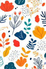Abstract shapes and colorful patterns with bold brush strokes and vibrant colors, creating an atmosphere reminiscent of summer beach days