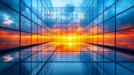 Obraz premium Office building with sharp modern glass high resolution hd wallpaper