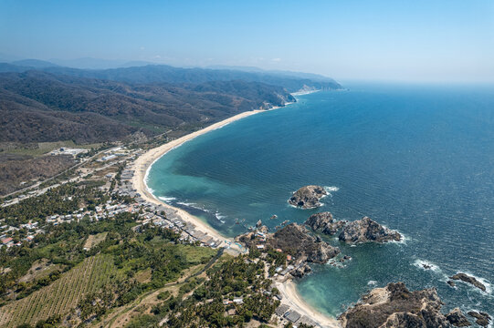 Maruata Beach in the municipality of Aquila, Michoacan, Mexico