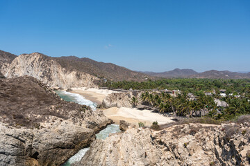 Maruata Beach in the municipality of Aquila, Michoacan, Mexico