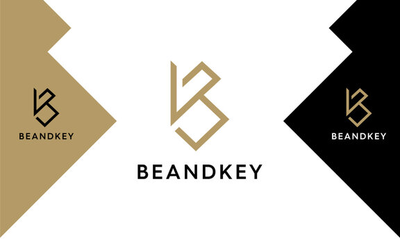 Letter BK modern monogram logo