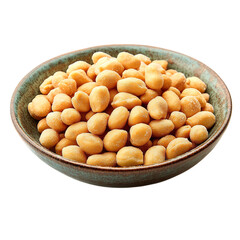 A Bowl of Peanuts Isolated on Transparent Background