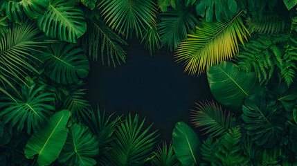 Lush Tropical Leaves Background Image