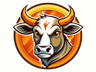 vector of  Vector silhouette cow logo design art