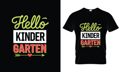 Hello kindergarten School t-shirt design
